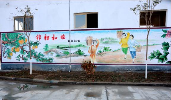 天门乡镇文化墙 乡风文明焕发新活力